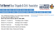 Tablet Screenshot of 1barnet.boys-brigade.org.uk